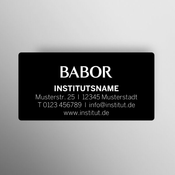 Institutsaufkleber eckig <br />schwarz