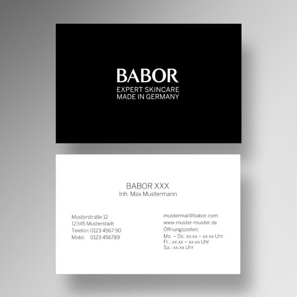 Visitenkarte <br />schwarz