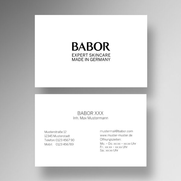 Visitenkarte <br />weiß